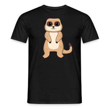Meerkat Lover Gift Funny Animals - Men's T-Shirt - black - Front - AI Model Male 178 light (178cm)
