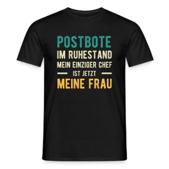 Postbote Spruch Verheiratet - Männer T-Shirt - Schwarz - Vorne - AI Model Male 178 light (178cm)