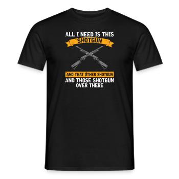 Funny Duck Hunting Design Hunter Hunting Duck Design - Men's T-Shirt - black - Front - AI Model Male 178 light (178cm)