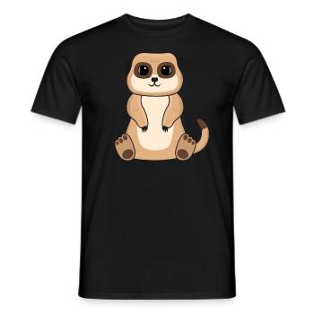 Meerkat Lover Gift Funny Animals - Men's T-Shirt - black - Front - AI Model Male 178 light (178cm)