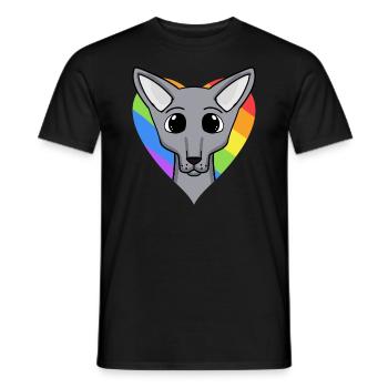LGBT Katze Sphynx Regenbogen - Männer T-Shirt - Schwarz - Vorne - AI Model Male 178 light (178cm)