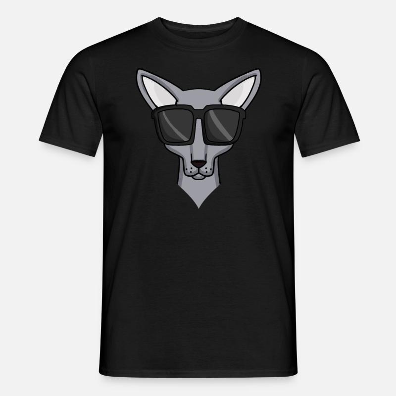 Sphynx Katze mit Sonnenbrille - Männer T-Shirt - Schwarz