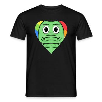 Krokodil Lgbt Regenbogen Farben - Männer T-Shirt - Schwarz - Vorne - AI Model Male 178 light (178cm)