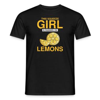 Zitronen Design Limonaden Stand Boss Lemon Verkauf - Männer T-Shirt - Schwarz - Vorne - AI Model Male 178 light (178cm)