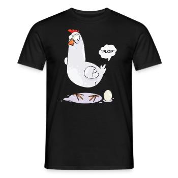 Hühner Ei Huhn Design T-Shirt - Männer T-Shirt - Schwarz - Vorne - AI Model Male 178 light (178cm)
