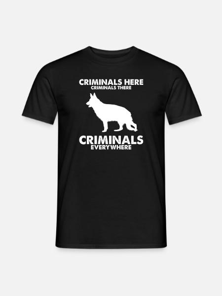 Design German Shepherd Police Design - Men's T-Shirt - black