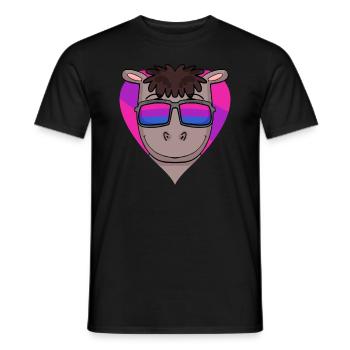 Bisexuell Pferd Geschenk - Männer T-Shirt - Schwarz - Vorne - AI Model Male 178 light (178cm)