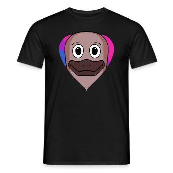 Bisexuell Schnabeltier Geschenk - Männer T-Shirt - Schwarz - Vorne - AI Model Male 178 light (178cm)