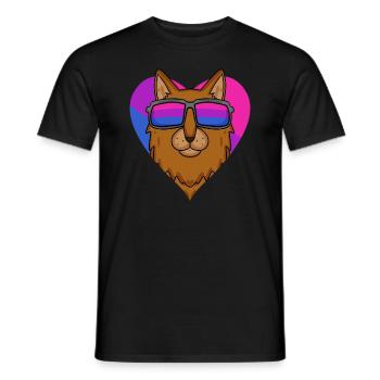 Cadeau de chat somalien bisexuel - T-shirt homme - noir - Devant - AI Model Male 178 light (178cm)