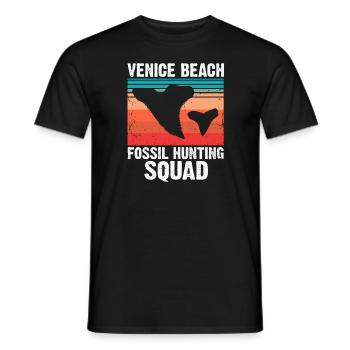 Paleontologist Designs Fossil Hunter Student - Men's T-Shirt - black - Front - AI Model Male 178 light (178cm)