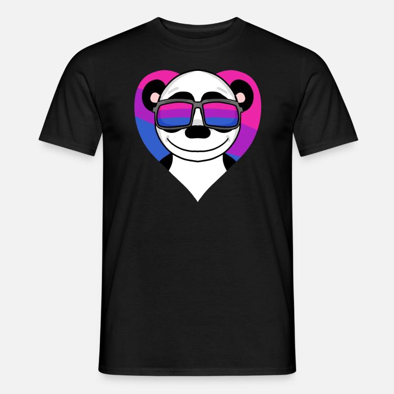 Bisexuell Panda Geschenk - Männer T-Shirt - Schwarz