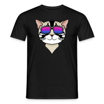 Cadeau bisexuel american shorthair cat - T-shirt homme - noir - Devant - AI Model Male 178 light (178cm)