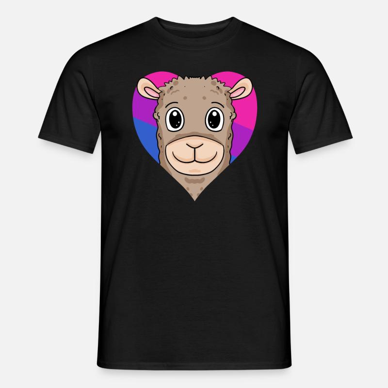 Bisexuell Alpaka Geschenk - Männer T-Shirt - Schwarz