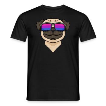 Bisexuell Mops Hund Geschenk - Männer T-Shirt - Schwarz - Vorne - AI Model Male 178 light (178cm)
