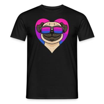 Bisexuell Mops Hund Geschenk - Männer T-Shirt - Schwarz - Vorne - AI Model Male 178 light (178cm)