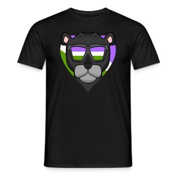 Panthère noire Genderqueer - T-shirt homme - noir - Devant - AI Model Male 178 light (178cm)