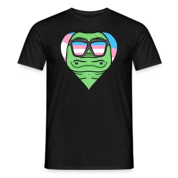 Transgender Transsexuell Krokodil Geschenk - Männer T-Shirt - Schwarz - Vorne - AI Model Male 178 light (178cm)