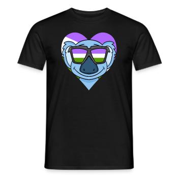 Genderqueer Koala - T-shirt homme - noir - Devant - AI Model Male 178 light (178cm)