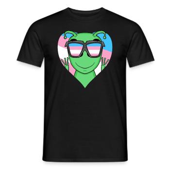 Transgender Transsexuell Alien Geschenk - Männer T-Shirt - Schwarz - Vorne - AI Model Male 178 light (178cm)