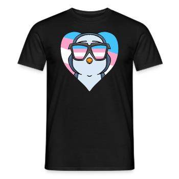 Transgender Transsexuell Pinguin Geschenk - Männer T-Shirt - Schwarz - Vorne - AI Model Male 178 light (178cm)