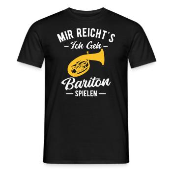 Baritonhorn Musiker Bariton Orchester Blasmusik - Männer T-Shirt - Schwarz - Vorne - AI Model Male 178 light (178cm)