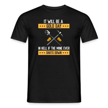 Gold Digger Gold Panning Gold Mining Designs - Men's T-Shirt - black - Front - AI Model Male 178 light (178cm)