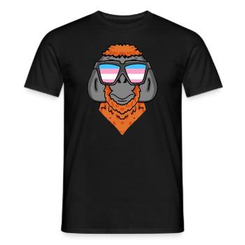 Transgender Transsexuell Urangutan Geschenk - Männer T-Shirt - Schwarz - Vorne - AI Model Male 178 light (178cm)