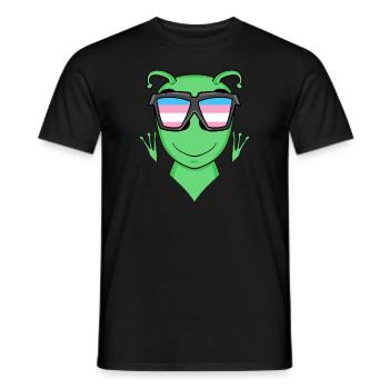 Transgender Transsexuell Alien Geschenk - Männer T-Shirt - Schwarz - Vorne - AI Model Male 178 light (178cm)