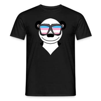 Transgender Transsexuell Panda Geschenk - Männer T-Shirt - Schwarz - Vorne - AI Model Male 178 light (178cm)