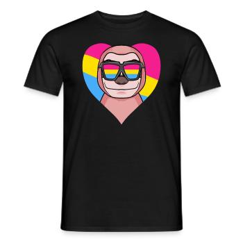 Pansexual Sloth Gift - Men's T-Shirt - black - Front - AI Model Male 178 light (178cm)