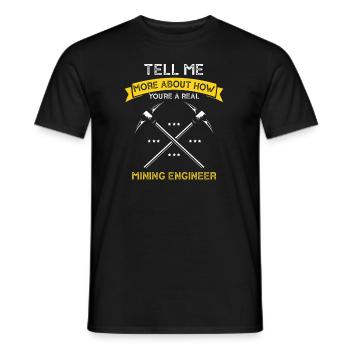 Gold Digger Gold Panning Gold Mining Designs - Men's T-Shirt - black - Front - AI Model Male 178 light (178cm)