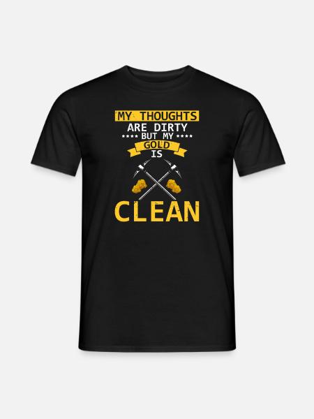 Goldwaschen Goldsucher Goldschüfer Design - Männer T-Shirt - Schwarz