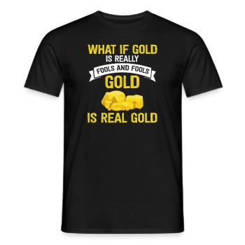 Goldwaschen Goldsucher Goldschüfer Design - Männer T-Shirt - Schwarz - Vorne - AI Model Male 178 light (178cm)