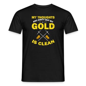 Gold Digger Gold Panning Gold Mining Designs - Men's T-Shirt - black - Front - AI Model Male 178 light (178cm)