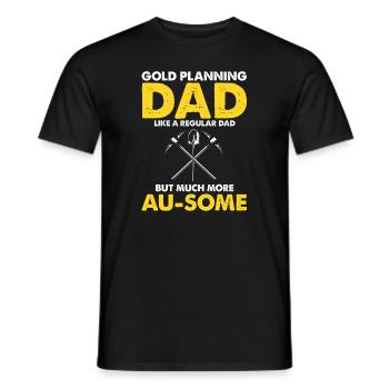 Gold Diggers Panning Gold Gold Mining Designs - Men's T-Shirt - black - Front - AI Model Male 178 light (178cm)