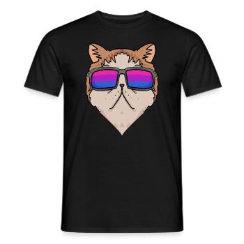 Bisexuell Exotische Kurzhaarkatze Katze Geschenk - Männer T-Shirt - Schwarz - Vorne - AI Model Male 178 light (178cm)