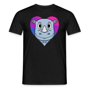 Bisexuell Nashorn Geschenk - Männer T-Shirt - Schwarz - Vorne - AI Model Male 178 light (178cm)