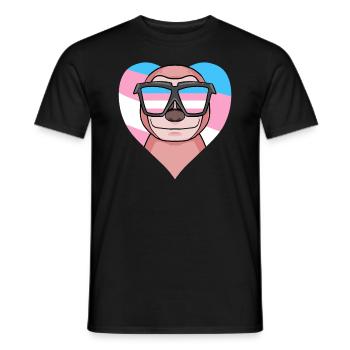 Transgender Transsexual Sloth Gift - Men's T-Shirt - black - Front - AI Model Male 178 light (178cm)