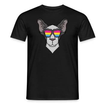 Pansexual Oriental Shorthair - Cat - Men's T-Shirt - black - Front - AI Model Male 178 light (178cm)