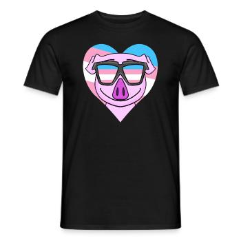 Transgender Transsexuell Schwein Geschenk - Männer T-Shirt - Schwarz - Vorne - AI Model Male 178 light (178cm)