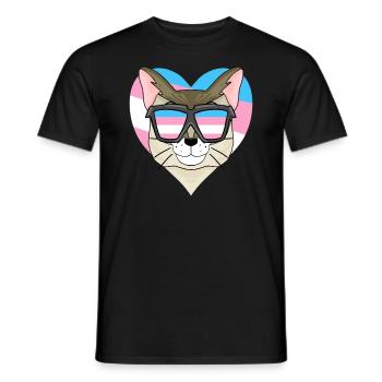 Transgenre Transsexuel Singaporea Cat Gift - T-shirt homme - noir - Devant - AI Model Male 178 light (178cm)