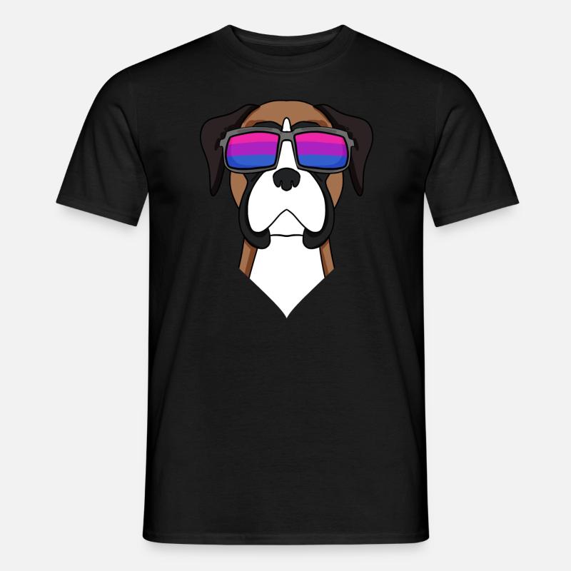 Bisexuell Deutscher Boxer Hund Geschenk - Männer T-Shirt - Schwarz