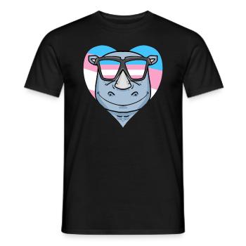 Transgender Transsexual Rhino Gift - Men's T-Shirt - black - Front - AI Model Male 178 light (178cm)