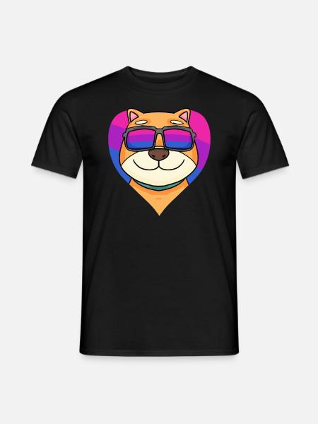 Bisexual Shiba Inu Dog Gift - Men's T-Shirt - black