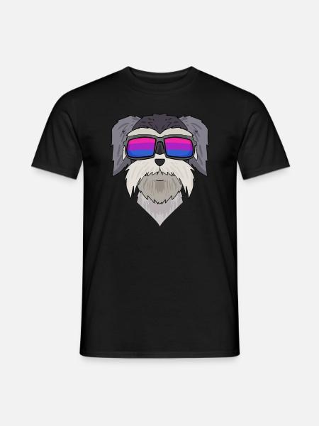Bisexual Schnauzer Dog Gift - Men's T-Shirt - black