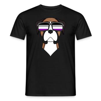 Asexuel Lgbt Boxeur allemand Asexualité - T-shirt homme - noir - Devant - AI Model Male 178 light (178cm)