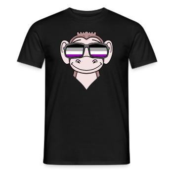 Asexual Lgbt Singe Asexualité - T-shirt homme - noir - Devant - AI Model Male 178 light (178cm)