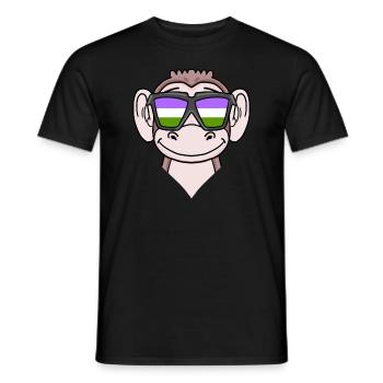 Singe Genderqueer - T-shirt homme - noir - Devant - AI Model Male 178 light (178cm)
