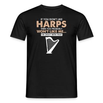 Conceptions de joueurs de harpe pour les conceptions de joueurs de harpe - T-shirt homme - noir - Devant - AI Model Male 178 light (178cm)