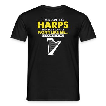 Conceptions de joueurs de harpe pour les conceptions de joueurs de harpe - T-shirt homme - noir - Devant - AI Model Male 178 light (178cm)